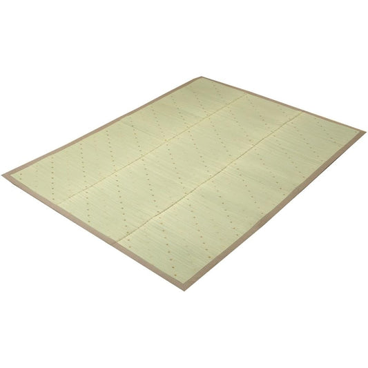 Igusa Rug Rug Carpet 2 tatami mats Simple Dot "NFX Milky" Brown Approx. 190 x 190 cm (Back side: Non-slip processing)