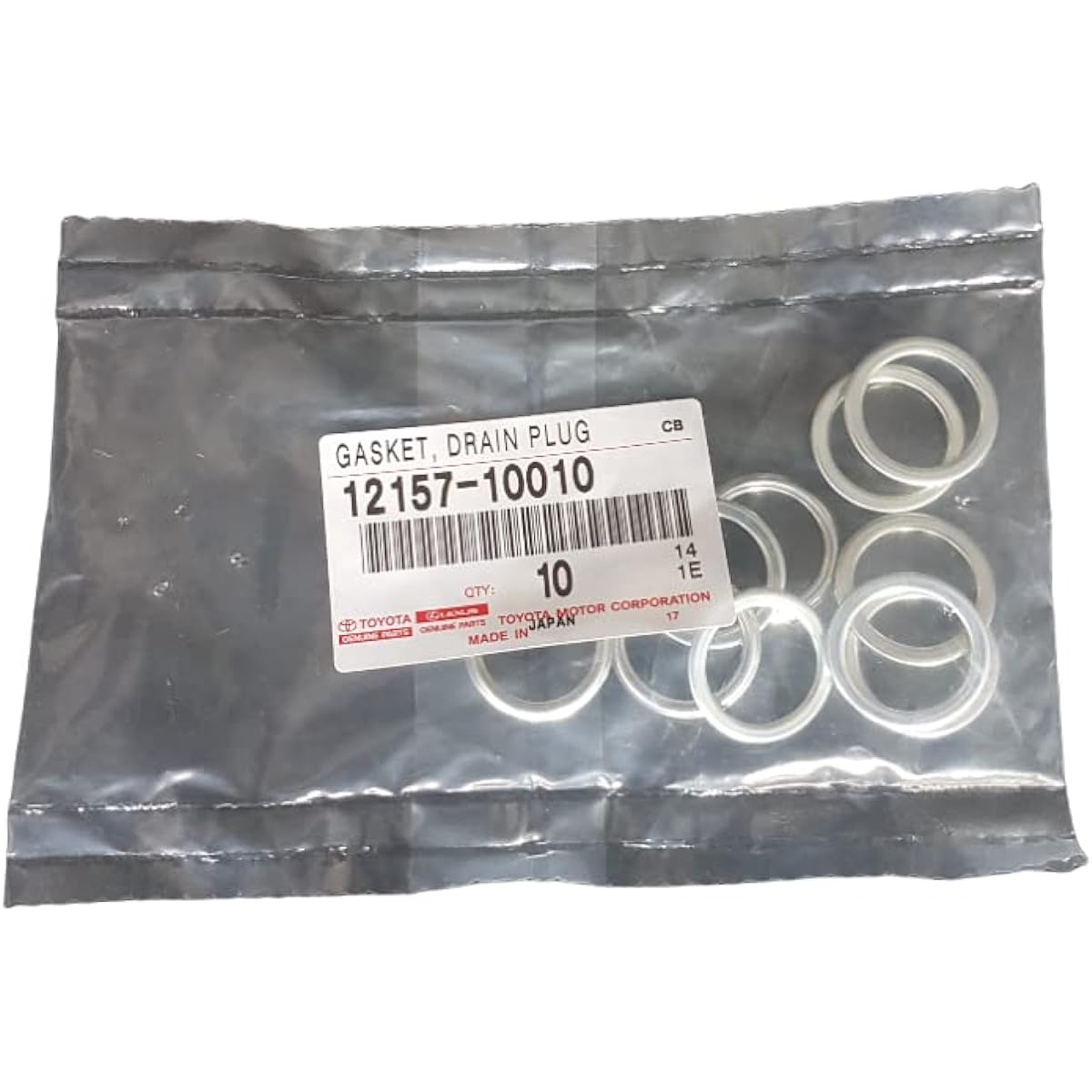 Toyota Oil Drug Infin Plug Crushable Sticker Gasket 10 Set OEM 12157-10010