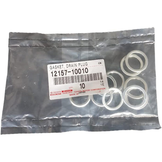 Toyota Oil Drug Infin Plug Crushable Sticker Gasket 10 Set OEM 12157-10010