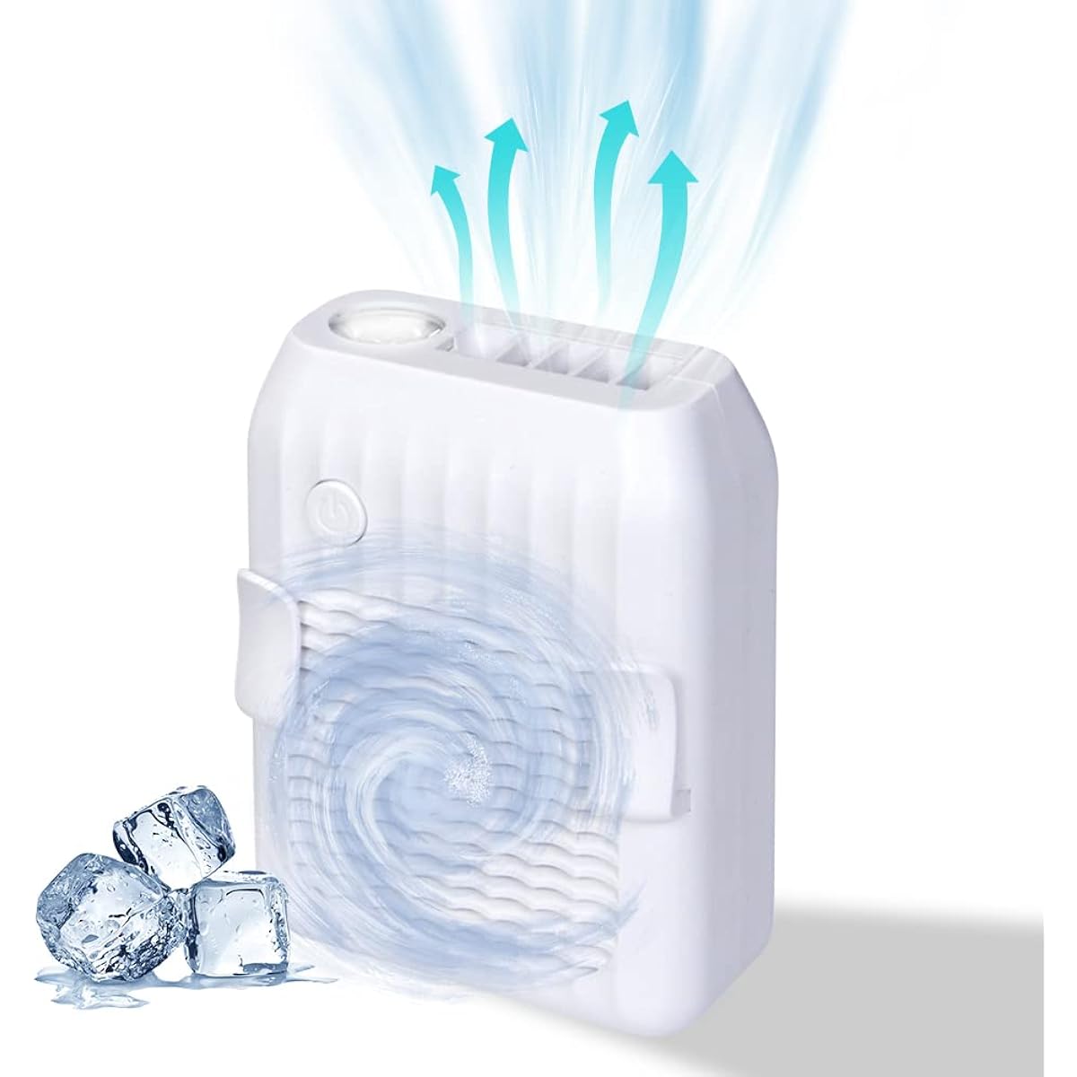 Sitting fan, 10000mAh large capacity, operation for up to 23 hours, sitting on the neck, tabletop, belt, jet waist fan, cooler, USB rechargeable, portable fan, mini fan, 3-level adjustment, home, outdoor work, power outage, hands free