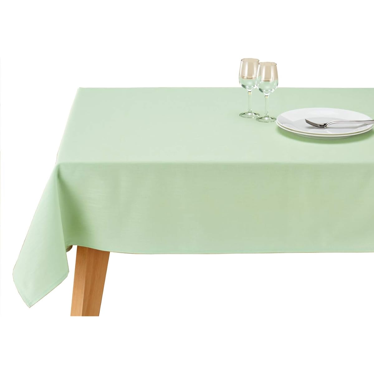 Blooming Nakanishi Table Cloth Delicious Color (Pistachio (Light Green) / 130 x 170cm) For 4 People, Water Repellent, Rectangular, Plain, Machine Washable (Water Repellent Finished/Made in Japan) 400170-0001-13