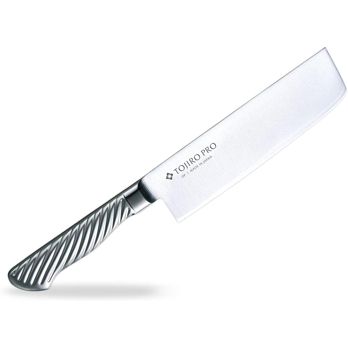 Tojiro Nakiri 165mm Made in Japan Cobalt Alloy Steel Double Edge Western knife suitable for handling vegetables such as peeling and Katsura Peeling Handle has a tornado pattern that is easy to grip All stainless steel TOJIRO PRO DP Cobalt alloy steel spl