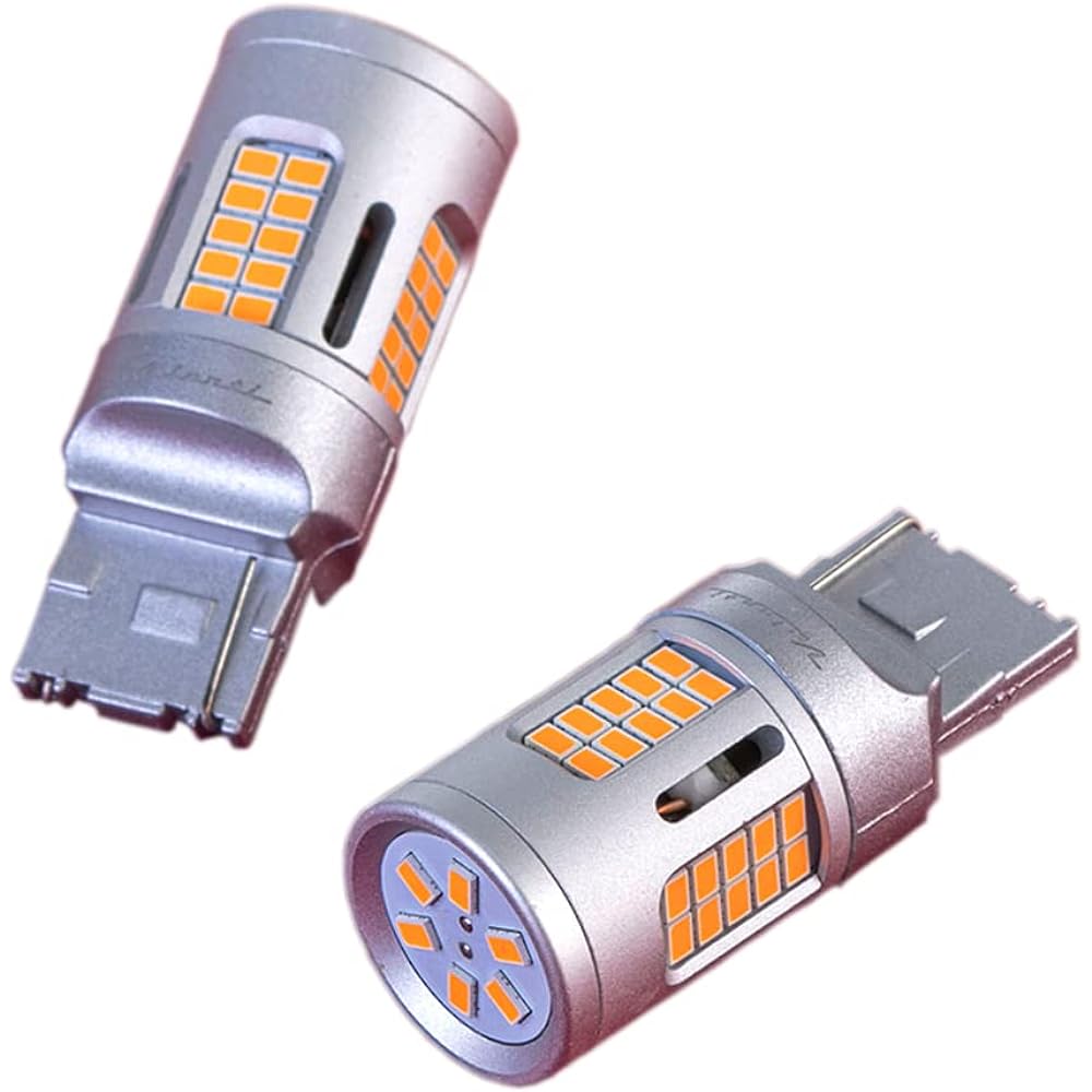 Valenti VL512-T20-AM Jewel LED Bulb VL Series Amber T20 Single Wedge Type 1300lm 2 Pieces For Turn Signal Lamp Only