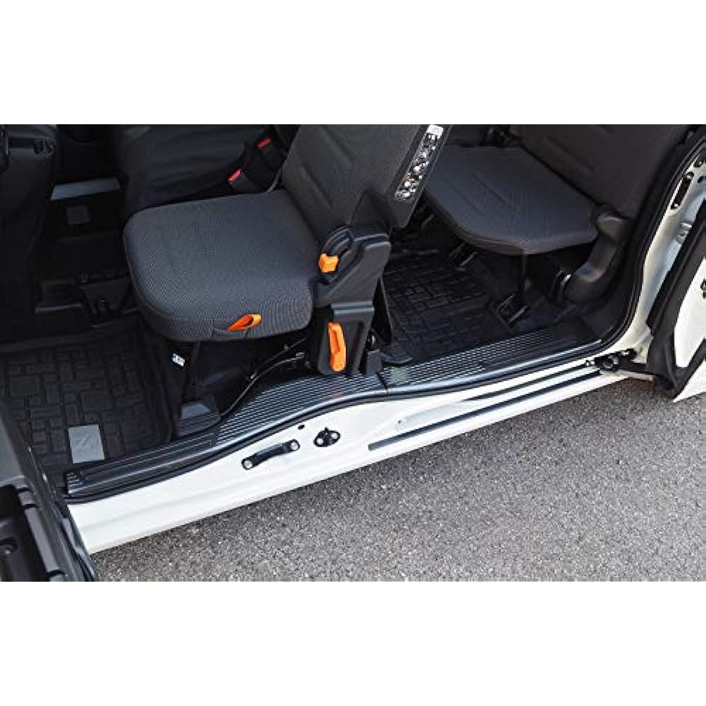 SAMURAI PRODUCED HONDA N-VAN Exclusive Scuff Plate Side Step Inside Non-Slip Front Rear Set 4P Black Hairline