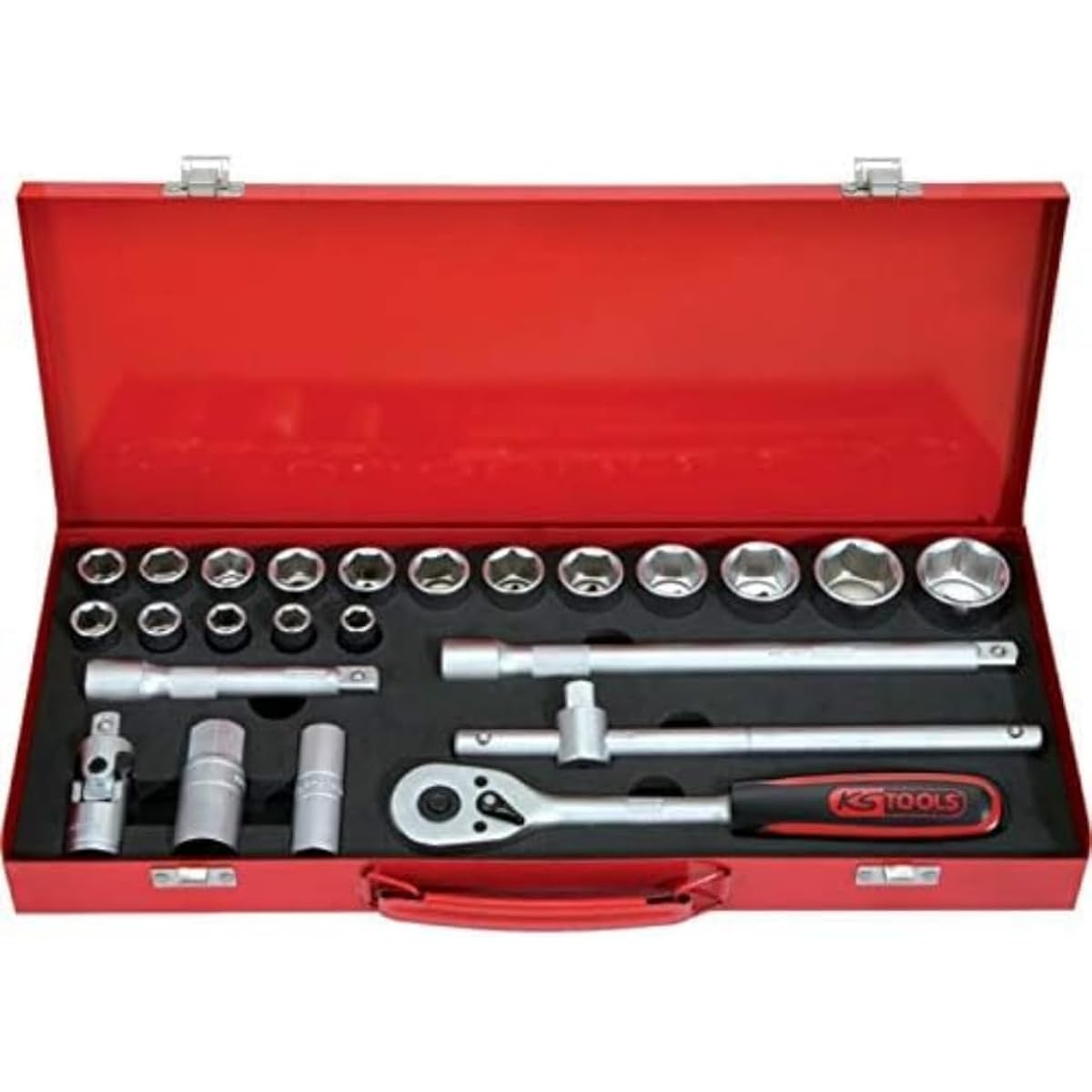 KS TOOLS 1/2" Socket Set 24 pcs hexagonal 917.4024