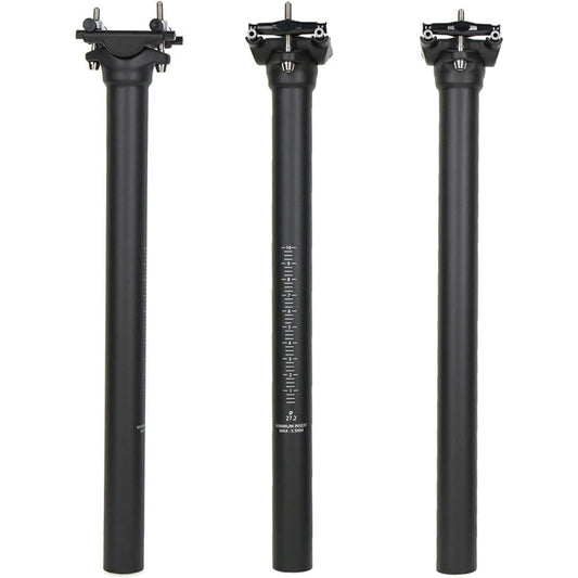 Bicycle Carbon Seatpost 27.2mm Offset 0mm Simple Toray T800 Carbon Lightweight Sturdy Seatpost Length 350mm Black Non-glossy Weight 140g
