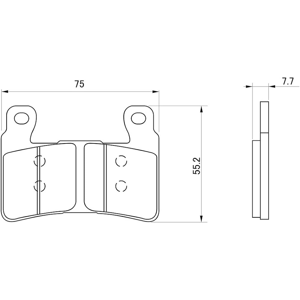 Daytona Motorcycle Brake Pad Red Pad (Semi Metal Pad) CB1300SF ABS(14-21) CB1300SB ABS(14-21) CB400SF ABS(14-21) CB400SB ABS(14-21) etc. For Front 79801 Thread No.: 17