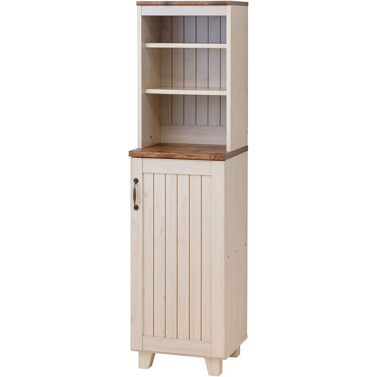 Kuroshio Cupboard White Width 40cm Country Storage Furniture Cabinet 036384