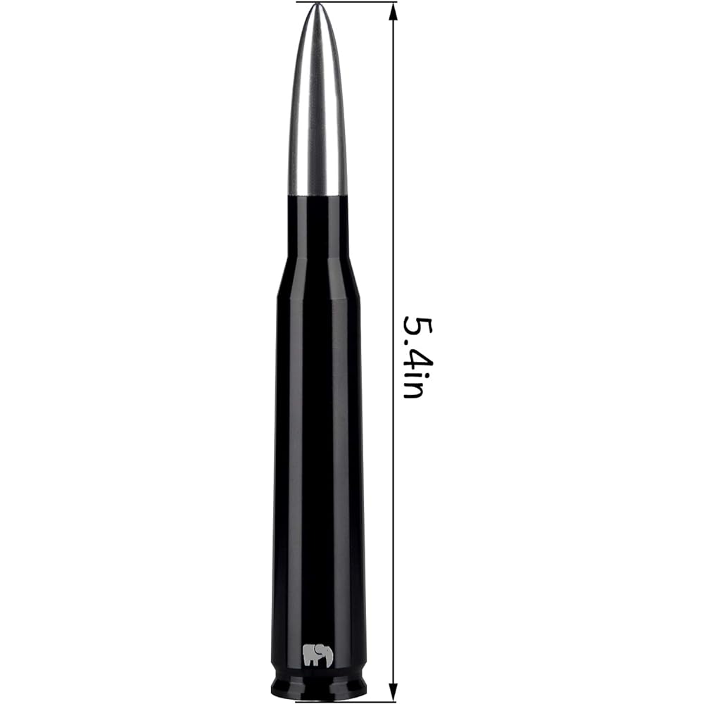 ONE250 Bullet Style Antenna for all Chevrolet & GMC Truck Models - Chevrolet Silverado, Chevrolet Colorado, GMC Sierra, Denali (Silver)