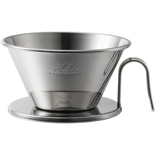 Kalita Coffee Dripper Wave Series Stainless Steel For 2~4 People Made in Japan Swallow WDS-185 Drip Equipment Coffee Shop Cafe Outdoor Camping