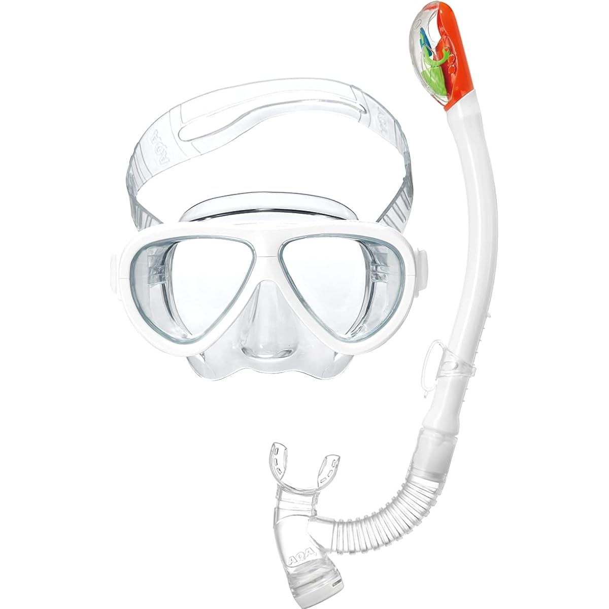 AQA Children's Marine Sports Mask & Snorkel 2-Piece Set Anemo Light & Bixie Dry Special KZ-9078N