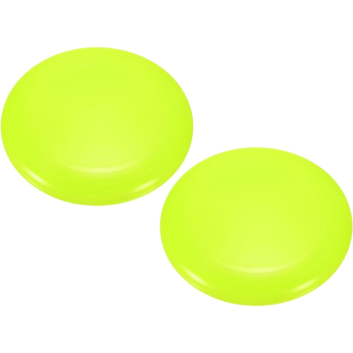 PATIKIL Flying Disc 10.8" 175g Set of 2 Sports Training Disc Backyard Lawn Beach Outdoor Park Fluorescent Green