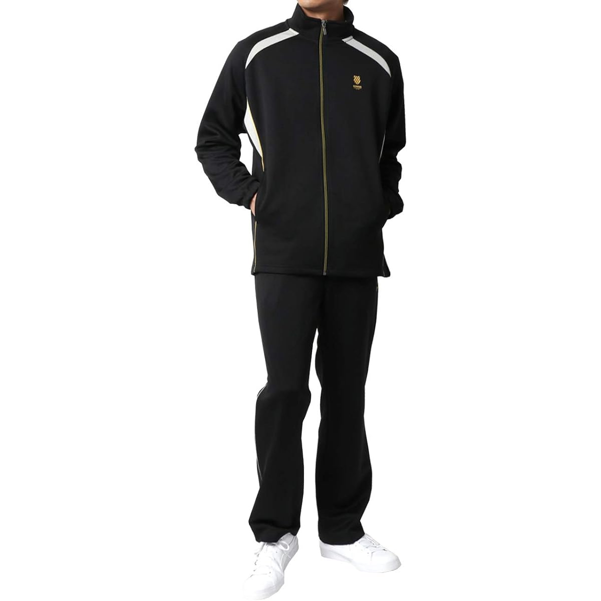 [Keith] Men's Jersey, Top and Bottom Set, Room Wear, Top and Bottom Set, Long Sleeve, Pants, Sportswear, Sweat Absorbent, Quick Drying, Antibacterial and Deodorizing Tape