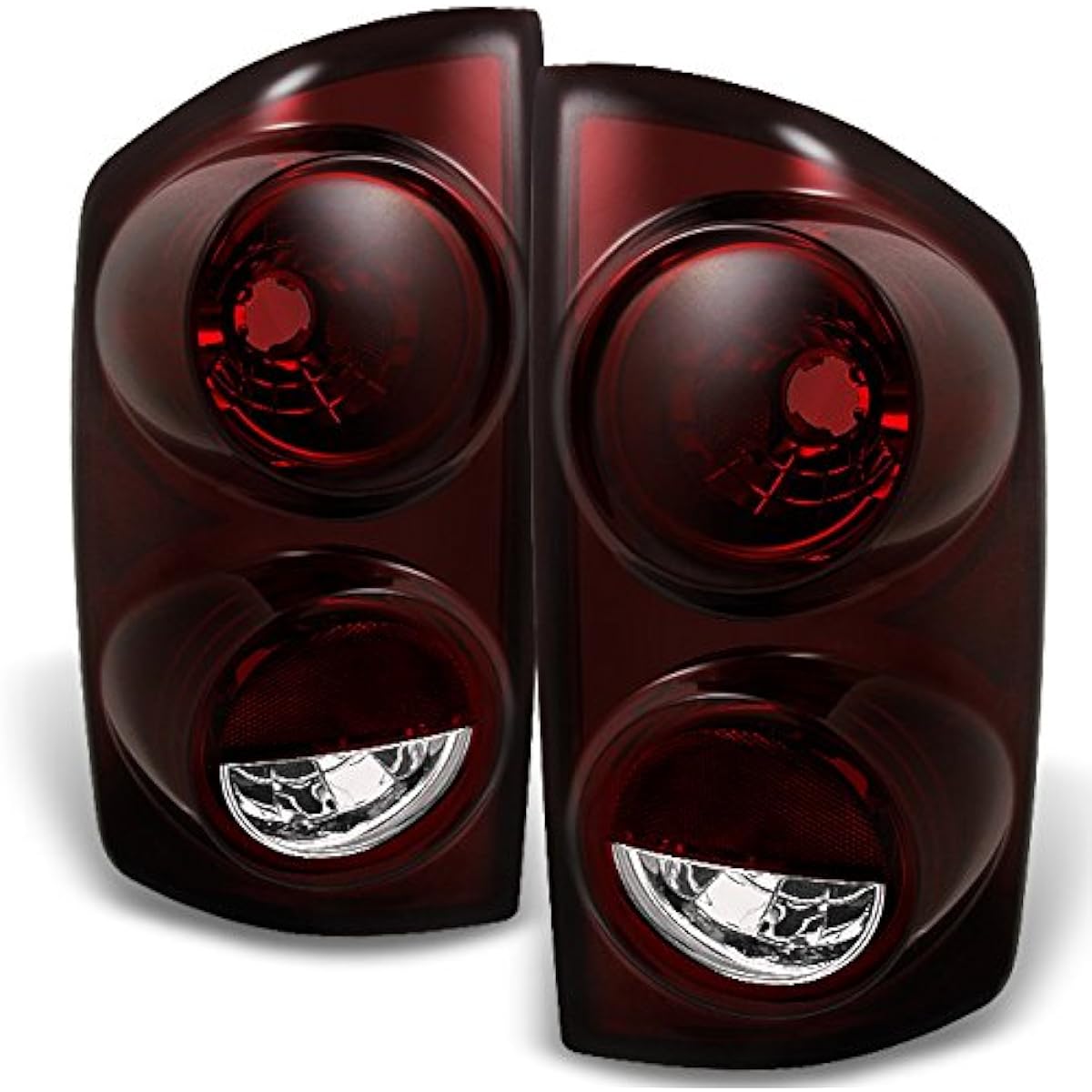 AKKON --Dodge Lamb Track Dark Red Tail Light Brake Lamp Driver Left + Suppira Right Pair replacement set