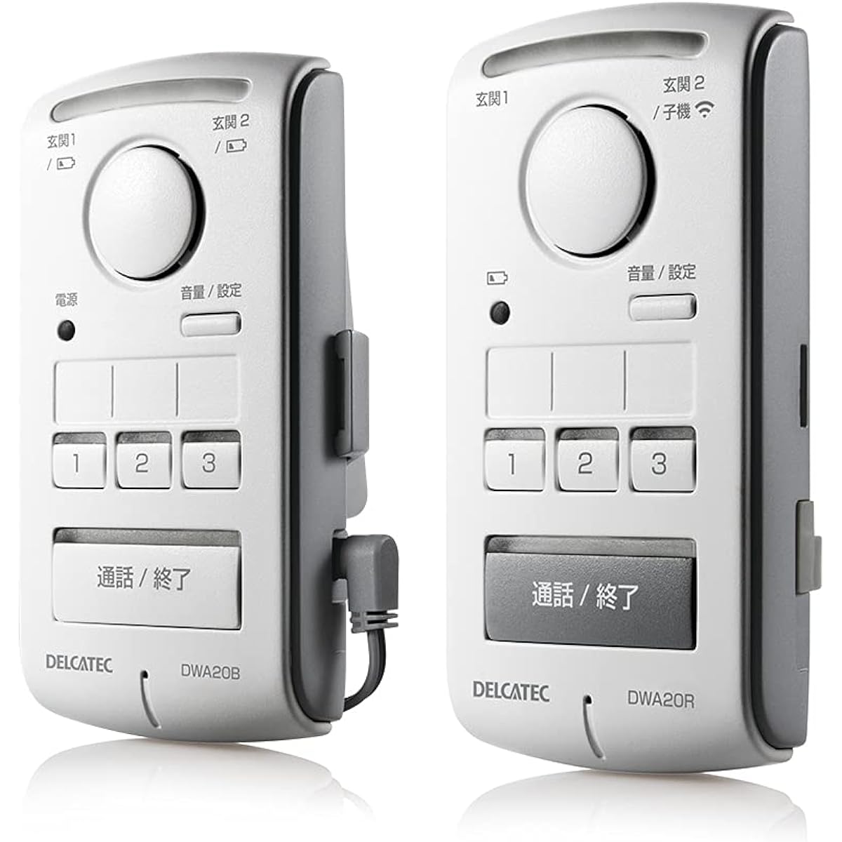DX Antenna Wireless Intercom Door Phone Indoor Base Unit & Indoor Handset Set No Wiring Required DWA20BR