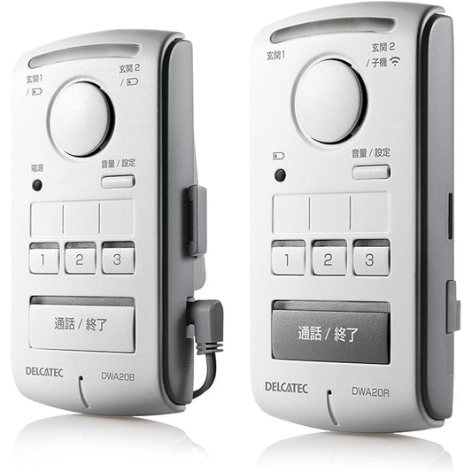DX Antenna Wireless Intercom Door Phone Indoor Base Unit & Indoor Handset Set No Wiring Required DWA20BR
