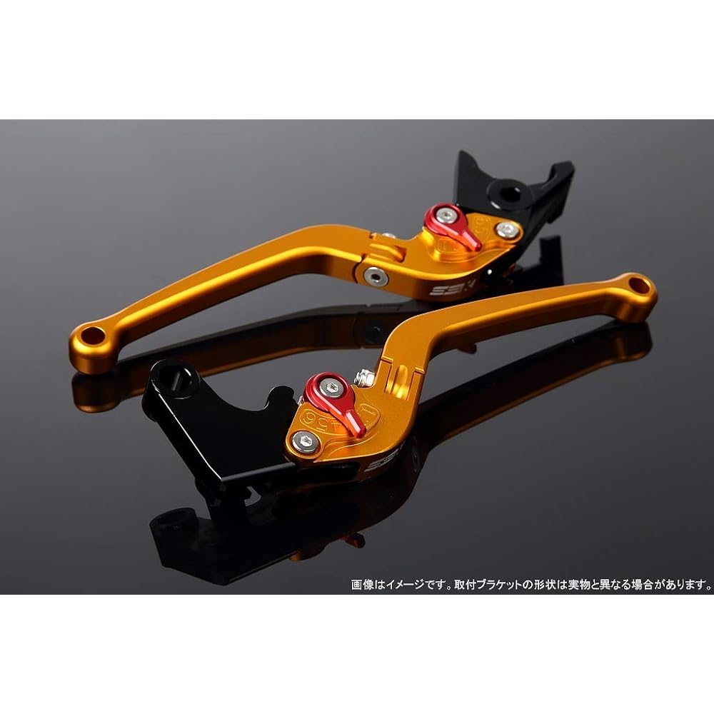 SSK Adjustment Lever Standard Foldable Lever Color: Matte Gold Adjuster Color: Matte Red CB1000R SC60 CBR1000RR SC57 2004-2007 LVAM011GD-RD