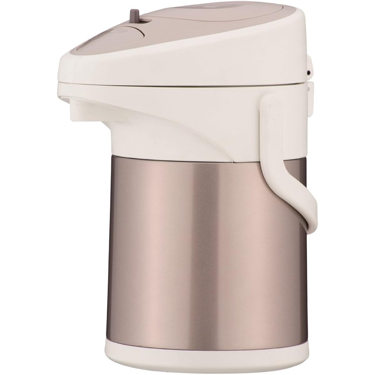 Pearl Metal Pot Air Pot 2.5L Double Stainless Steel Thermal/Cold Tabletop Wide Mouth Up Shape Metal Brown Hot Time H-6339