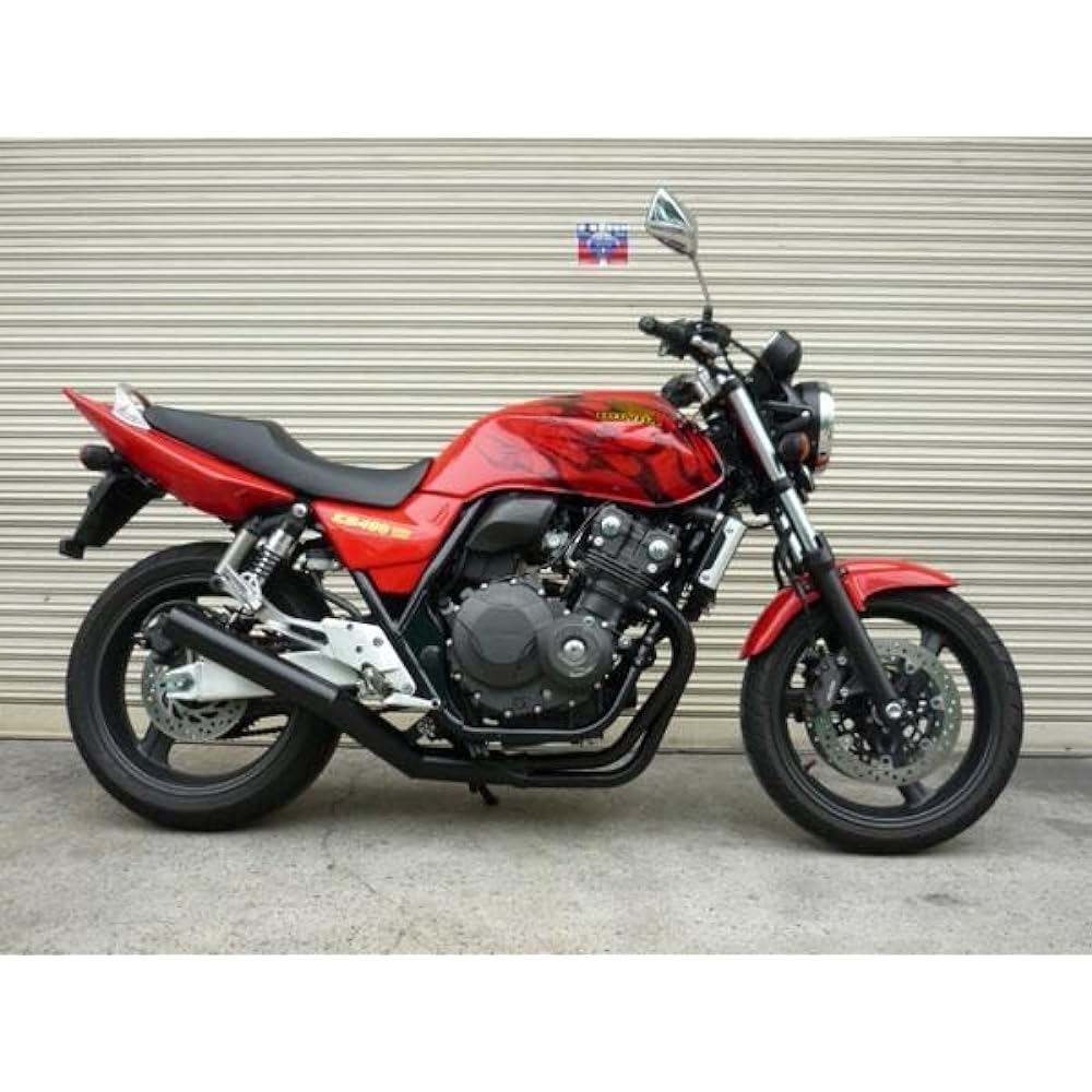 PRETTY RACING CB400SF REVO NC42 Short Tube 70 Pi Muffler Black