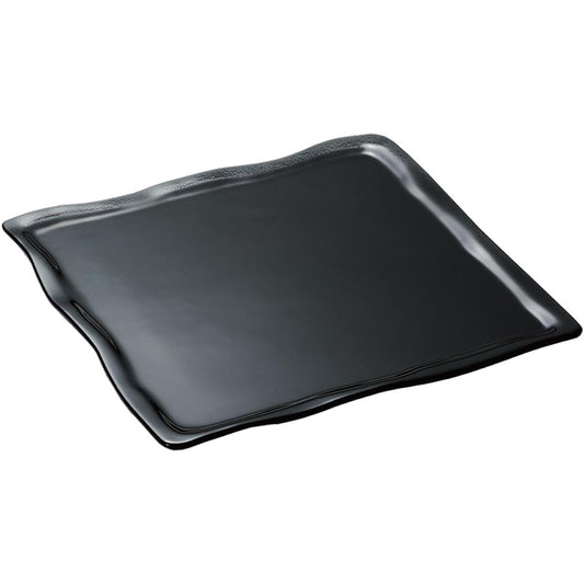 Adelia Glass Plate Black Maximum 29 x 29 x Height 1cm Kuvarita Square Plate Rectangle H-3829