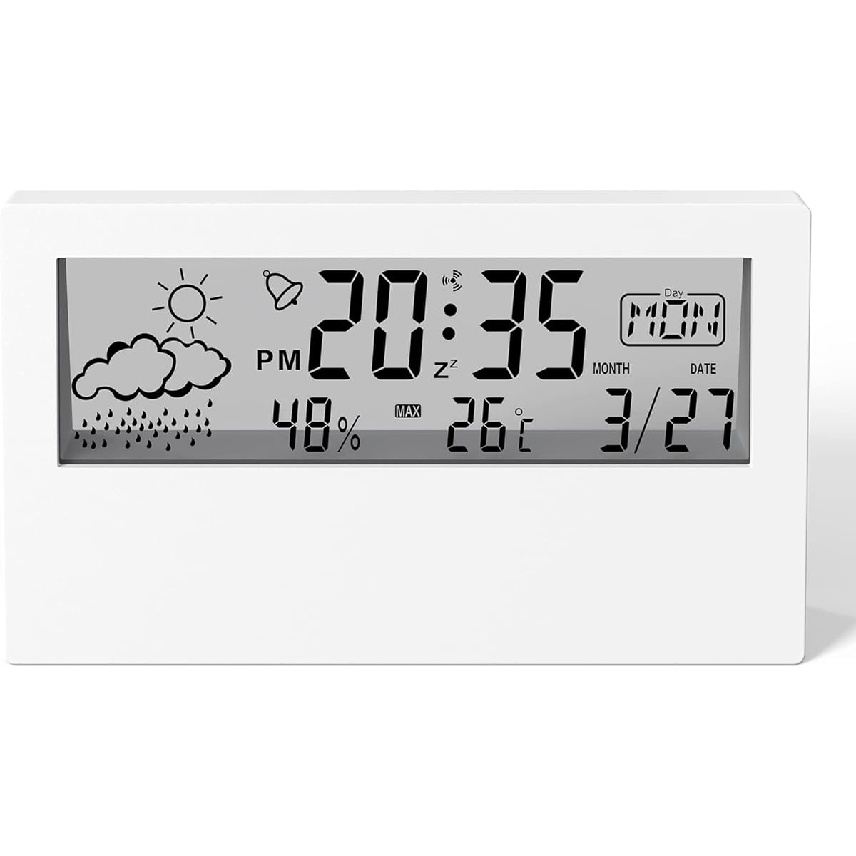 Clock Table Clock Alarm Clock Digital Calendar Snooze Date Humidity Temperature Day of the Week Heatstroke Japanese Instruction Manual