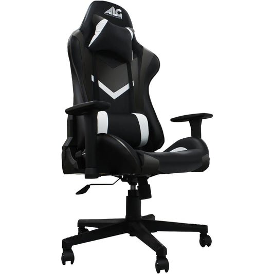 Alone Gaming Chair Black & Black 67 x 67 x 124cm e-sports Bucket seat shape that hugs your body Detachable headrest & lumbar support 165° stepless reclining ALGA-GMCKAK