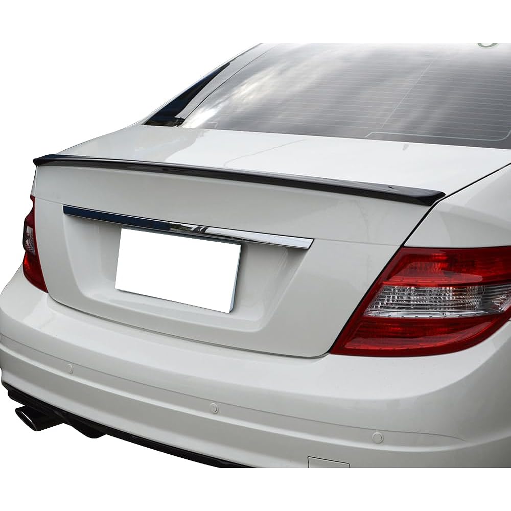IKON Motorsports Trunks Polar 2008-2014 BENZ C Class W204 Compatible AMG Style Paint completed #0032 032 Mystic Blue Pearl ABS Rear Wing