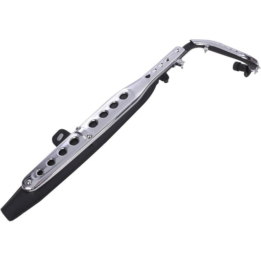 CustomDivine Honda Up Muffler Scrambler Muffler Steel Plated Black Super Cub C50 C70 C90 Little Cub Custom Parts External Product (Black x Silver)
