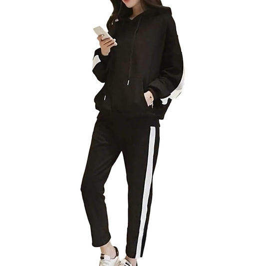 Monoa Jersey Top and Bottom Set, Long Sleeve Sweatshirt, Pullover, Quarter Length, Pants Setup, Women's Fashion