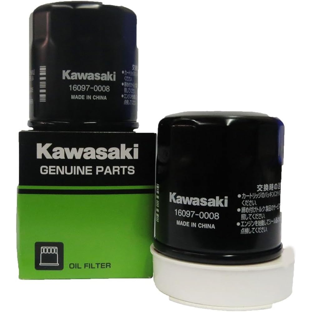 Kawasaki genuine oil filter part number 16097-0008 2 packs
