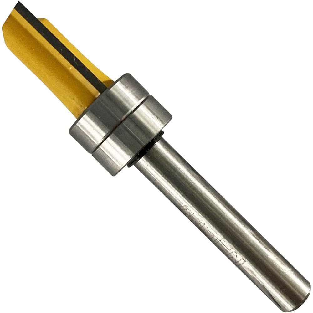 ARDEN Trimmer Router Bit Straight with Roller for Template TP-10G Silver 10mm
