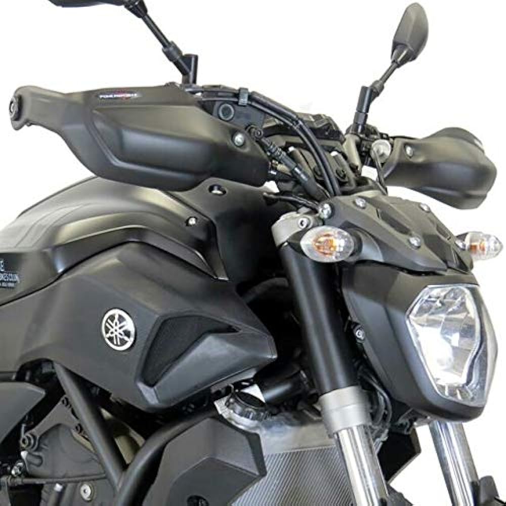 Powerbronze Hand Guard MT-07 (14-) Resin Left and Right Set Matte Black Knuckle Guard 380-Y105-070