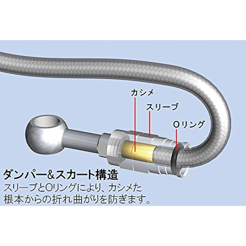 SWAGE-LINE Brake Hose Kit/Clear Hose/Steel Fitting Specification Clear Coat GRS182 Zero Crown Athlete ST2044