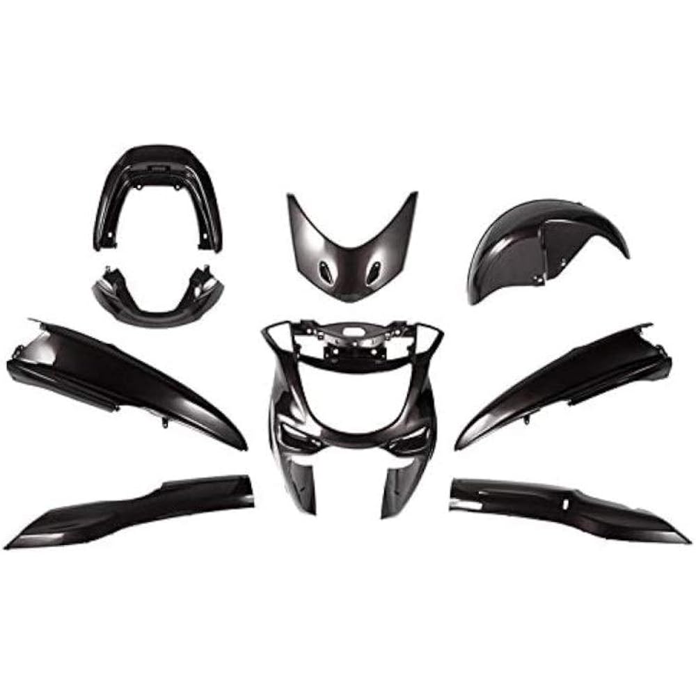 Bike Parts Center Exterior 9 Piece Set Black Yamaha Majesty 250 (SG03J) 303010