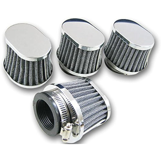 Power Filter Oval Taper Type 42mm (SET of 4) General Purpose Plated [MADMAX] (Motorcycle Supplies/Motorcycle Parts)