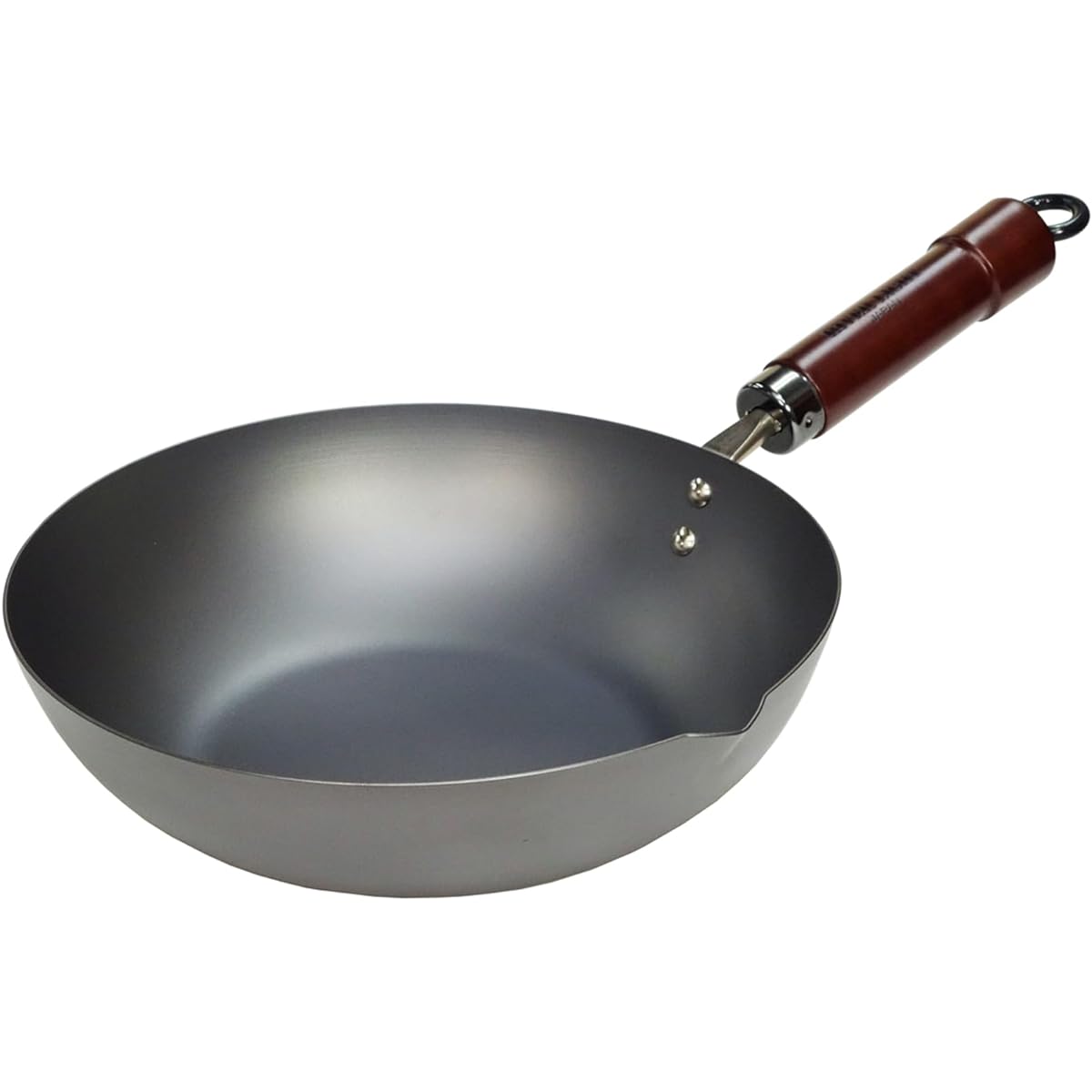 River Light Extreme Iron Frying Pan, Deep Stir-Fry Pot, 26cm, Iron Nitride, Nitriding Processing, IH Compatible, Rust Resistant, Wok, Made in Japan K1426