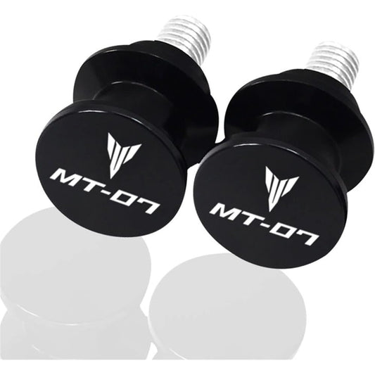 Uminino Motorcycle Accessories CNC Swingarm Spool Slider 6mm Stand Screw for Yamaha MT-07 FZ-07 MT 07 FZ07 2015-2021 Swingarm Slider Spool (Size: B Black)