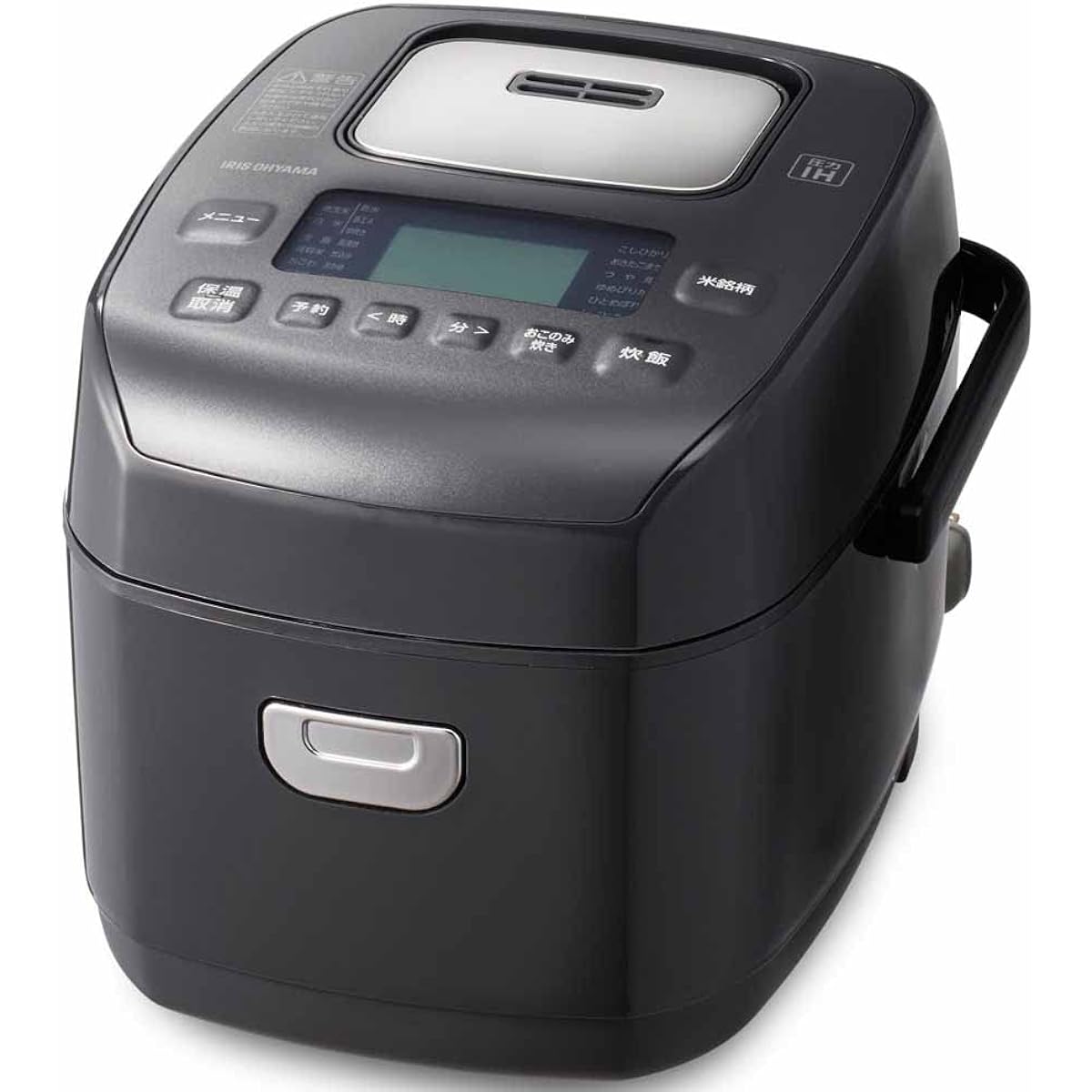 Iris Ohyama Rice Cooker Pressure IH 3 Cups 50 Different Types of Cooking Function Extra Thick Pot Black 2022 Model RC-PDA30-B