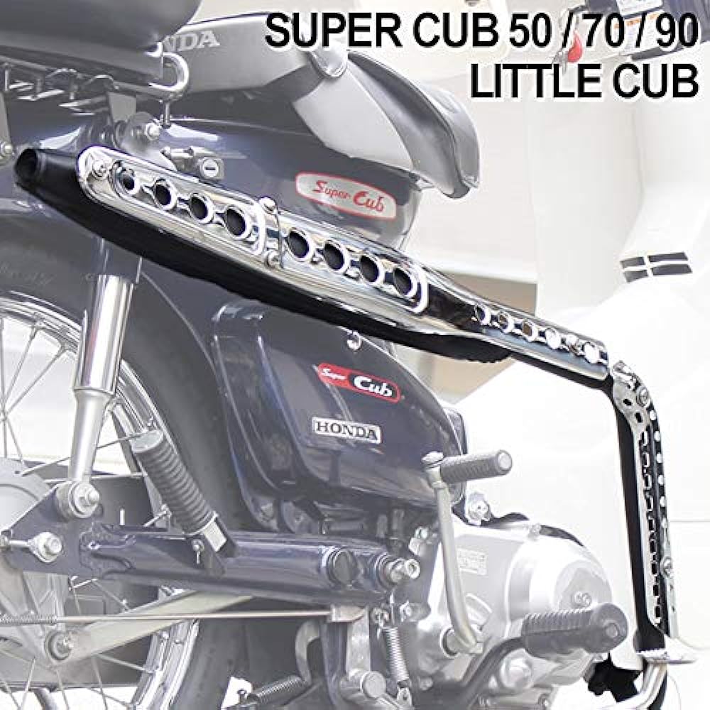 Super Cub C50 C70 C90 Little Cub Up Muffler Scrambler Muffler Steel Plated