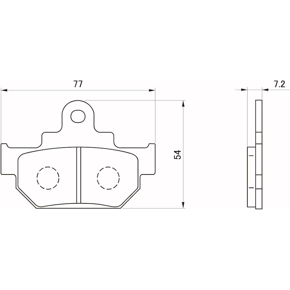 Daytona Motorcycle Brake Pad Red Pad (Semi Metal Pad) Intruder 250LC (99-06) Volty Type 1/2 (95-99) etc. Front 79832 Thread No.: 48