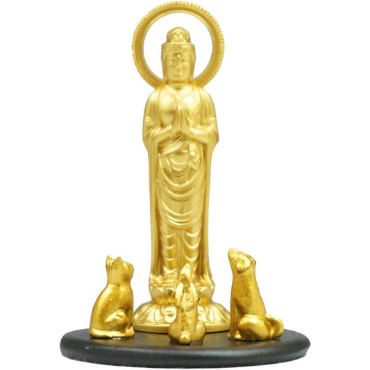 Pet Kannon Moist 7.5cm Gold Alloy [Buddha Statue] [Pet Memorial Buddha]