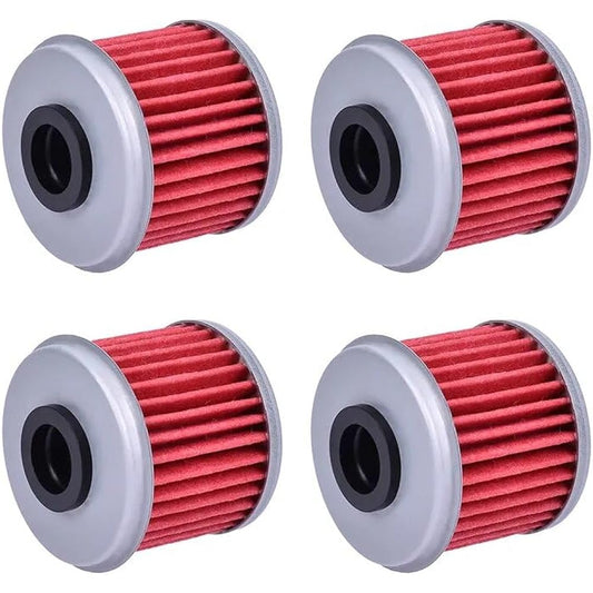 Motorcycle Paper Oil Filter Polaris ATV 325 Ace 2015-2016 325 Ranger ETX 2015 325 Sportsman Ace/ETX 2014-2015 OEM 2521231 (Color : 4pcs Red)