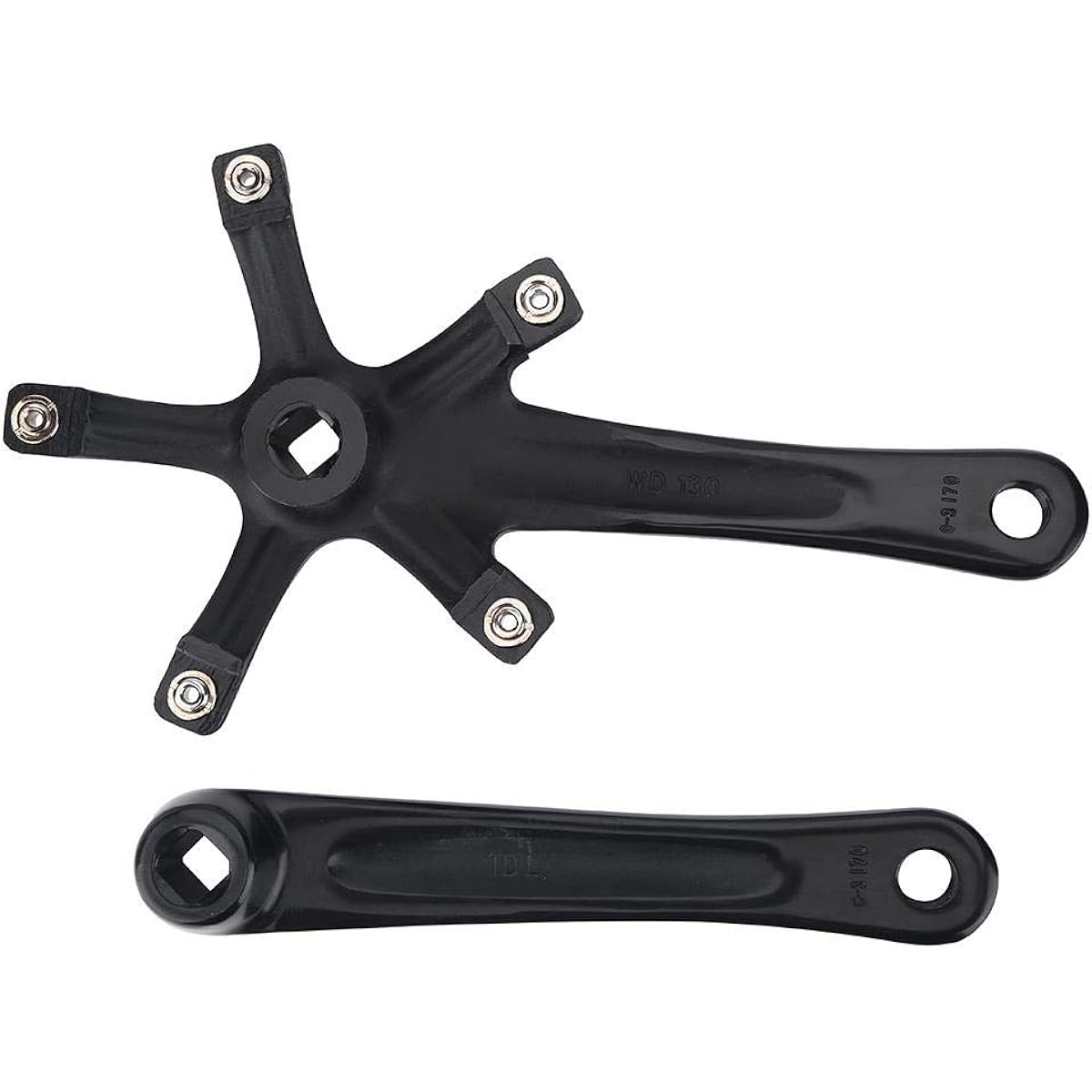 Bicycle Crankset Single Speed Crankset Ultra Light Durable Compatible Aluminum 170 mm Yes Black
