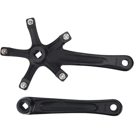 Bicycle Crankset Single Speed Crankset Ultra Light Durable Compatible Aluminum 170 mm Yes Black