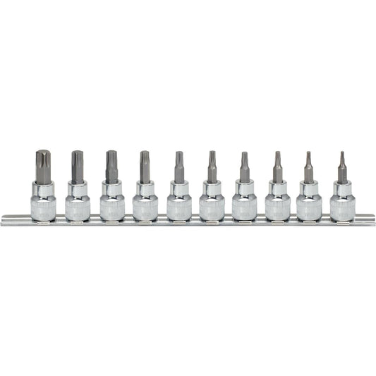 KS TOOLS 3/8" CHROMEplus Bit Socket TX 10 pcs T10-T55 3/8" CHROMEplus Bit socket TX 10 pcs T10-T55 918.3939