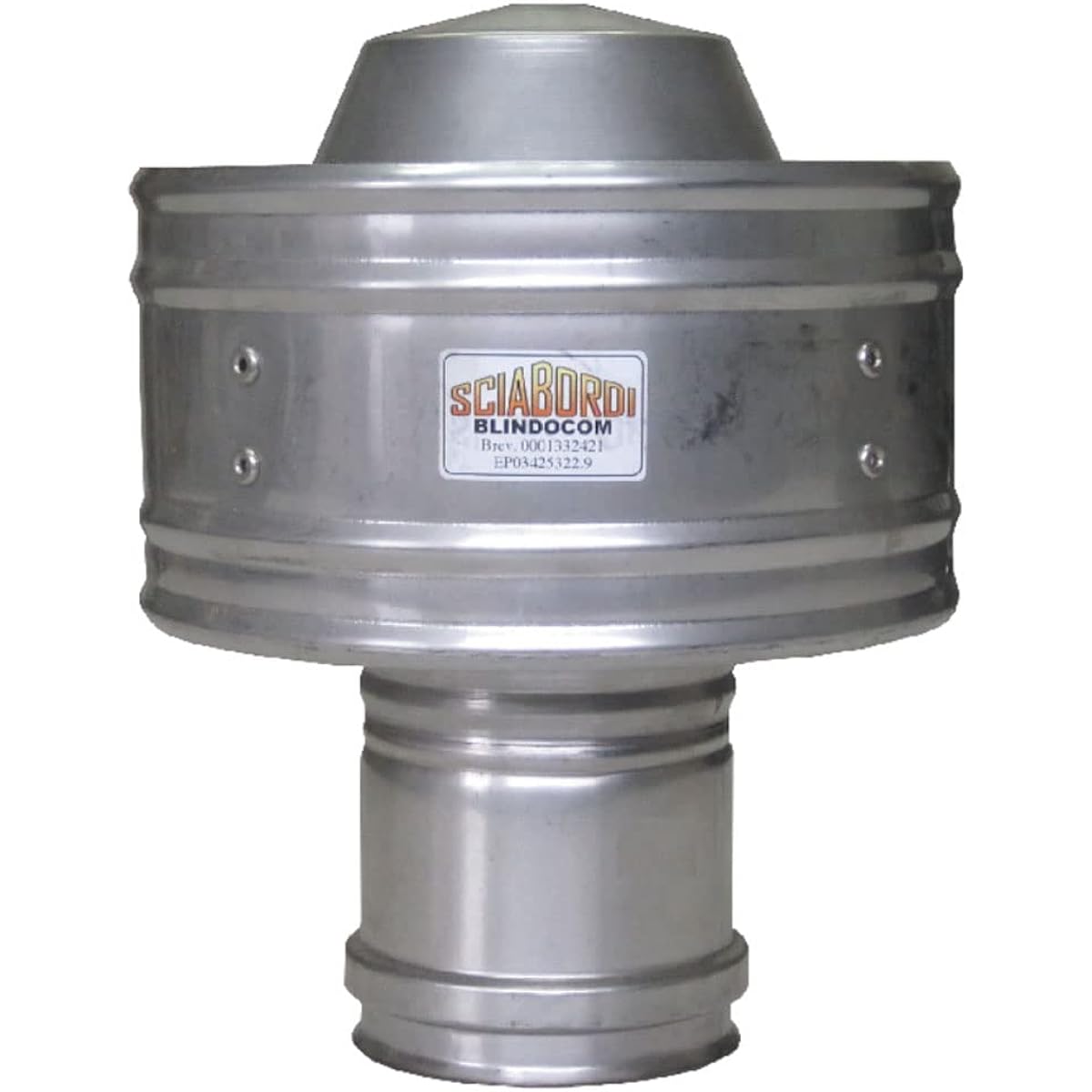 Sciabordi () Chimney top to prevent backflow of smoke from pellet stoves and wood-burning stoves, Dracula Φ80mm, with silicone gasket (for chimney outer diameter Φ80mm)