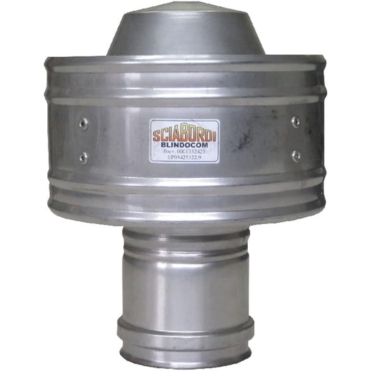 Sciabordi () Chimney top to prevent backflow of smoke from pellet stoves and wood-burning stoves, Dracula Φ80mm, with silicone gasket (for chimney outer diameter Φ80mm)