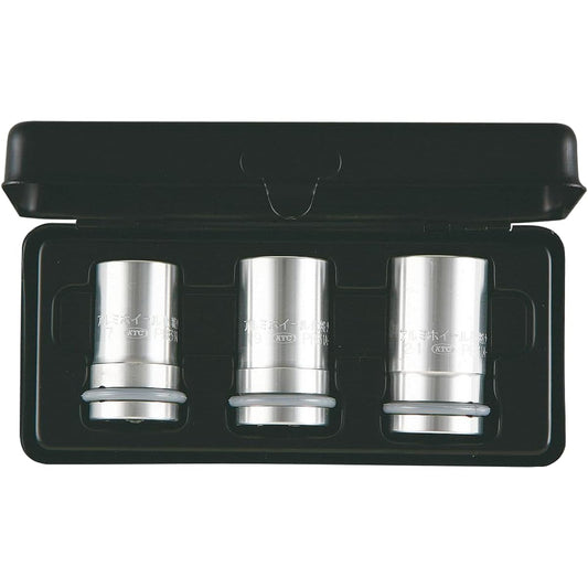 Kyoto Machinery Tools (KTC) Aluminum wheel cosmetic nut socket set for impact wrench [12.7sq] (ABP4-17ALP, 19ALP, 21ALP) 3-piece set ATBP403AL