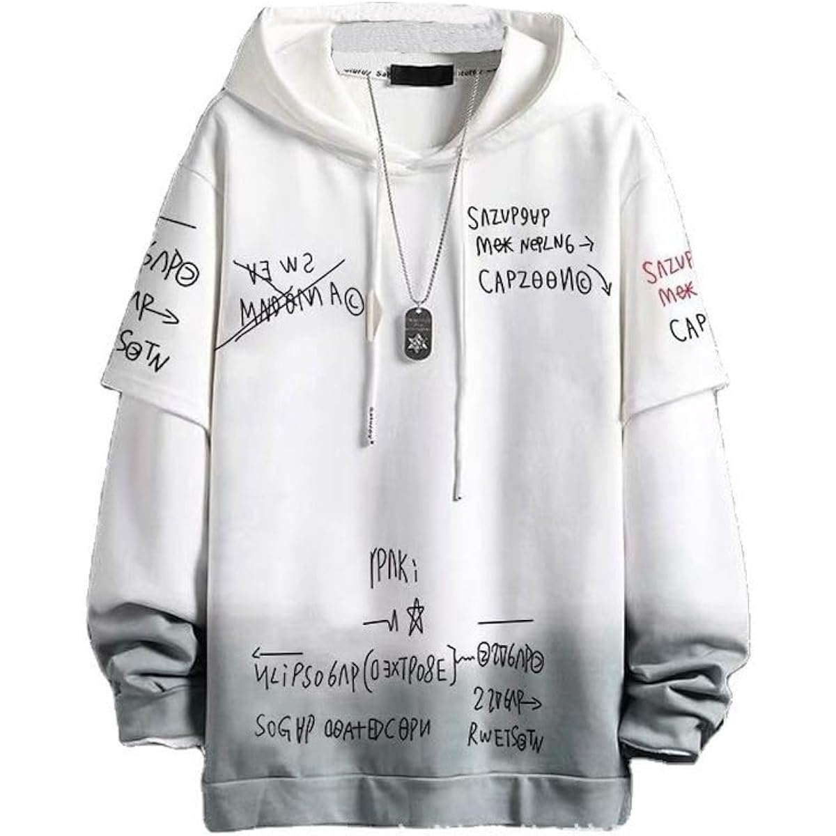 [FJLTDCP] Hoodie Men's Pullover Loose Hooded Stylish Large Size Pullover Popular Street Tops Men's Long Sleeve Autumn