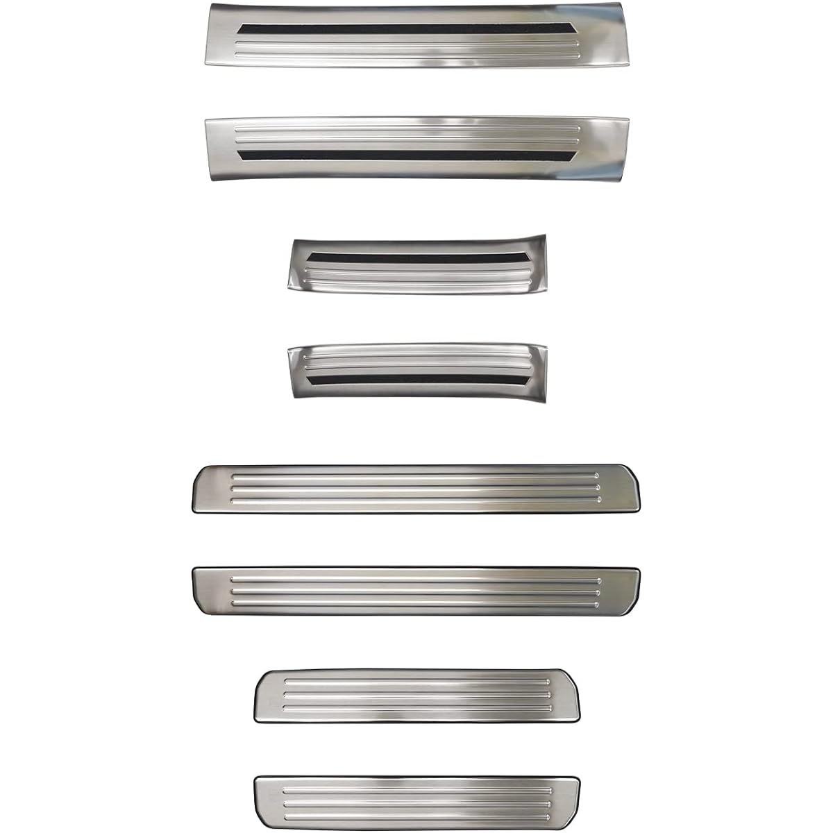 Samurai Produced Mazda CX-60 KH Series Scuff Plate Side Step Inside & Outside Front Rear Set 8P Silver Hairline